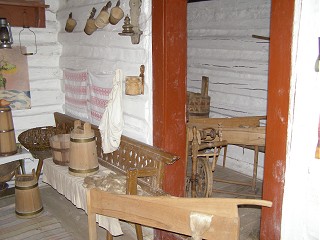 Interiér dřevěnice